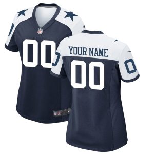 Women’s Dallas Cowboys Nike Navy Custom Throwback Game Jersey
